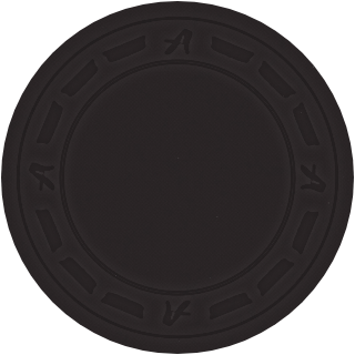 Black clay poker chip