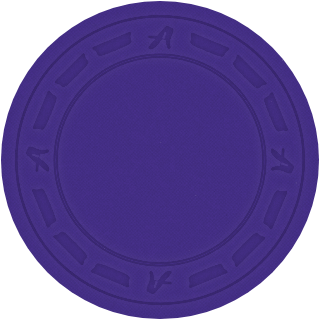 Blurple clay poker chip