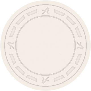 Bright White clay poker chip