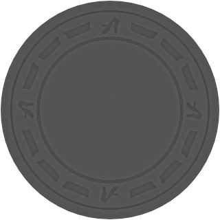 Charcoal clay poker chip
