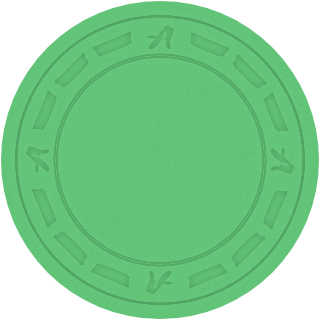 Dayglo Green clay poker chip