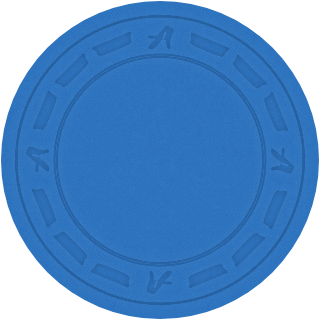 Dayglo Peacock clay poker chip