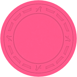 Dayglo Pink clay poker chip
