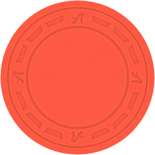 Dayglo Tiger clay poker chip