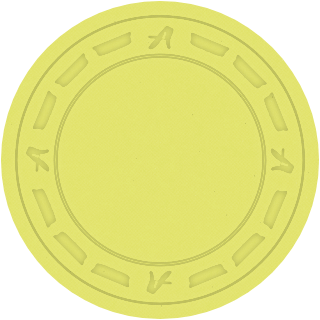 Dayglo Yellow clay poker chip