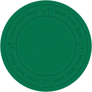 Green clay poker chip