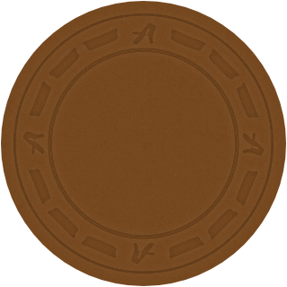 Light Chocolate clay poker chip