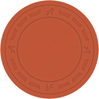 Orange clay poker chip