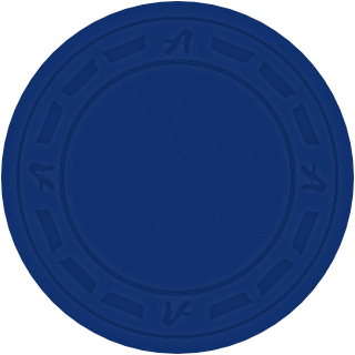 Retro Blue clay poker chip