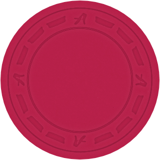 Retro Red clay poker chip