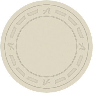 White clay poker chip
