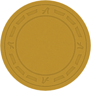 Yellow clay poker chip
